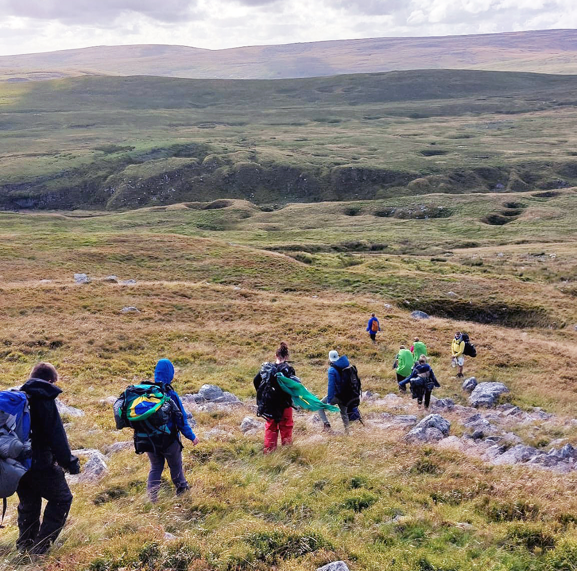 Trekking-in-Wales Group in trekking the Brecon Beacons
